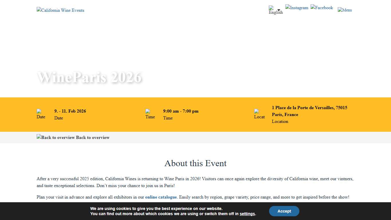 Events - California Wines